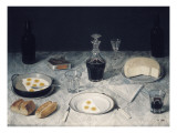 Buy Still Life with Eggs, Bread, Cheese and Wine at AllPosters.com