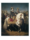 Military Parade Reviewed by Kings Isabel Ii and Francisco