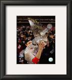 Chase Utley With World Series Trophy