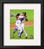 Bengie Molina & Neftali Feliz Celebrate winning the 2010 ALCS