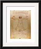 Vitruvian Man, c.1492 Framed Art Print