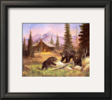 Bears on Log
