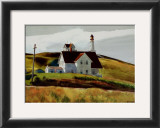 Hill and Houses Cape Elizabeth Maine Framed Art Print