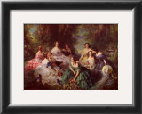 Buy Portrait of Empress Eugenie Surrounded by Her Maids of Honor, 1855 at AllPosters.com