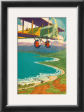 Buy Biplane Over the Coastline at AllPosters.com