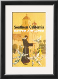 Buy United Airlines: Southern California, Franciscan Monk and Spanish Mission at AllPosters.com