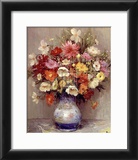 Buy Dahlias dans Un Pot Bleu at AllPosters.com
