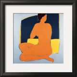 Nu Bleu Sur Fond Jaune