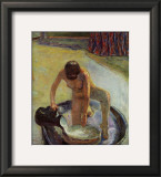 Crouching Nude in Tub