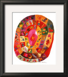 Labyrinth Medallion Framed Art Print