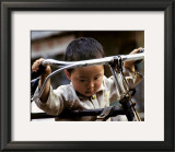 Buy Little Boy with Bike, China at AllPosters.com