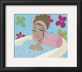 Girl in Bathtub with Flowers