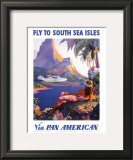 South Sea Isles via Pan Am Framed Art Print