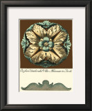 Aqua and Brown Rosette II