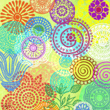 Circle Flowers II Art Print