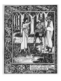 The Lady of the Lake Telleth Arthur of the Sword Excalibur, Illustration from 'Le Morte D'Arthur'