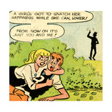 Archie Comics Retro: Archie and Betty Comic Panel; Snatching Happiness (Aged)