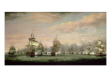 Buy Comte De Grasse's Action at Frigate Bay, St. Kitts, 26th January 1782, Against Sir Samuel Hood at AllPosters.com