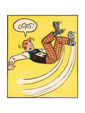 Archie Comics Retro: Archie Comic Panel; Rollerskating Oops! (Aged)