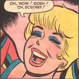 Archie Comics Retro: Betty Comic Panel; Ecstasy! (Aged)