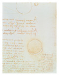 Buy Detail of Fol. 2R, from the Codex Leicester, Showing the Outer Luminosity of the Moon at AllPosters.com