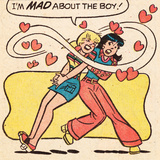 Archie Comics Retro: Betty and Veronica Comic Panel; Mad About The Boy (Aged)