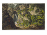 Buy Waterfall at Shanklin, from 'The Isle of Wight Illustrated, in a Series of Coloured Views' at AllPosters.com