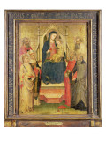 Madonna and Child Enthroned with St. Apollonia, St. Mark, a Bishop Saint, St. Jerome, St. Benedict