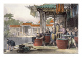 Dyeing and Winding Silk, from 'China in a Series of Views' by George Newenham Wright