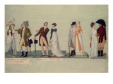 Buy Fol.50 Merveilleuse...Incroyable Promenading; Coiffure a La Titus...Tocque in the Jockey Style at AllPosters.com