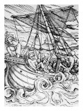 Buy Death and the Sailor, from 'The Dance of Death', Engraved by Hans Lutzelburger, C.1538 at AllPosters.com