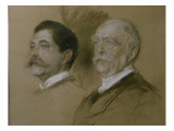 Buy Otto Von Bismarck and His Son Herbert, State Secretary of the Foreign Office from 1860-90, 1892 at AllPosters.com