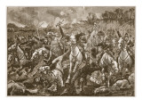 Buy Thundering Down the Slope, the Squadrons Broke Through the Line of Skirmishers at AllPosters.com