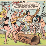Archie Comics Retro: The Archies Comic Panel; The Prehistoric Archies (Aged)