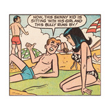 Archie Comics Retro: Archie and Veronica Comic Panel; Beach (Aged)