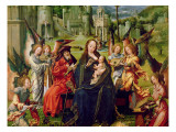 Buy Angel Musicians, Detail of a Central Panel of a Triptyque Showing the Holy Family at AllPosters.com