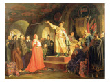 Buy Prince Roman of Halych-Volhynia Receiving the Ambassadors of Pope Innocent Iii, 1875 at AllPosters.com