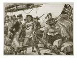 Buy Chinese Officers Hauling Down the British Flag on the 'Arrow', 8th October, 1856 at AllPosters.com