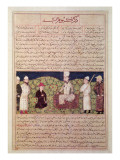 Buy King Surrounded by Courtiers, Illustration from a Page of the 'Universal History' at AllPosters.com