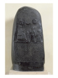 Buy Kudurru of King Melishikhu Ii Depicting the King Presenting His Daughter to a Goddess, from Babylon at AllPosters.com