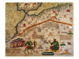 Buy Detail of Copy of a Catalan Map of Europe and North Africa, Presented to Charles V of France at AllPosters.com