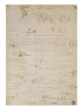 Sheet of Studies of Foot Soldiers and Horsemen in Combat, and Halbards, 1485-1488