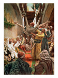 The Palsied Man Let Down Through the Roof, Illustration for 'The Life of Christ', C.1886-94