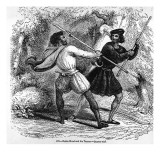 Robin Hood and the Tanner with Quarter-Staffs