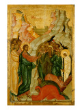 The Raising of Lazarus, Russian Icon, Novgorod School, 15th Century