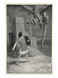 Buy The Dragon Sank Towards Him, Opening its Terrible Jaws at AllPosters.com