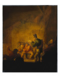 A Barn Interior with a Jester Regaling His Companions, C.1632