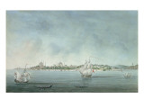 Buy View of Sultan Ahmet and Santa Sophia from Uskudar, in Constantinople at AllPosters.com