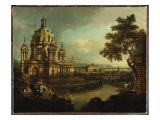 Buy A Capriccio with a Domed Church and Buildings in Pirna, C.1765 at AllPosters.com
