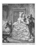 The Lady at the Palais De La Reine, Engraved by Pietro Antonio Martini